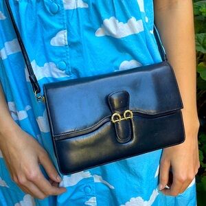 Vintage rare 60’s Gucci navy blue/gold mini bag